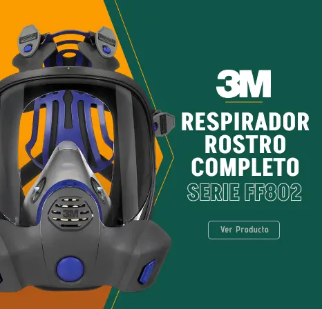 Respirador Full Face Rostro Completo 3M™ Secure Click™ FF802